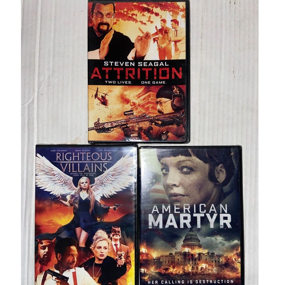 3 New Action Movies Steven Seagal Attrition  Righteous Villain American Martyr